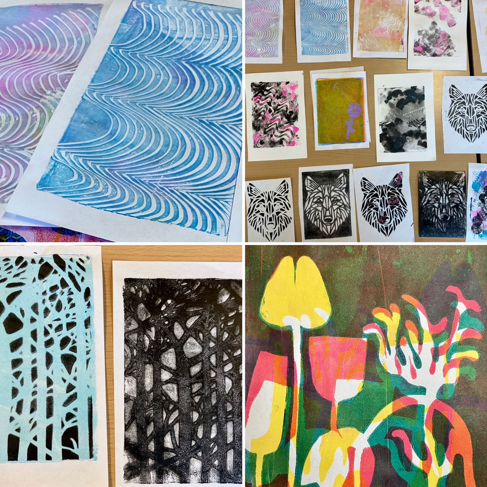 Monoprints gelliplate