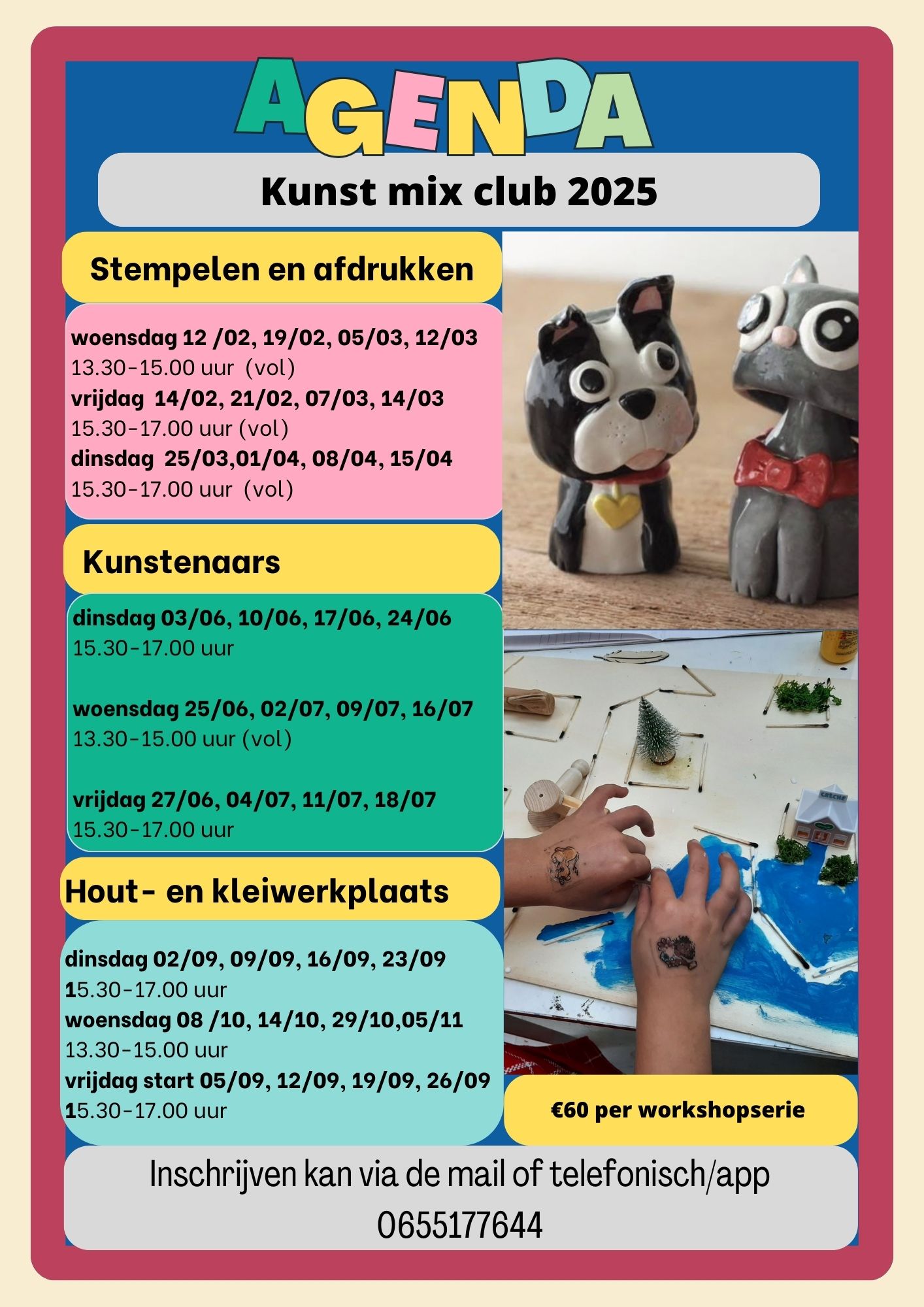 programma kunstmixclub 2025 tot zomervakantie